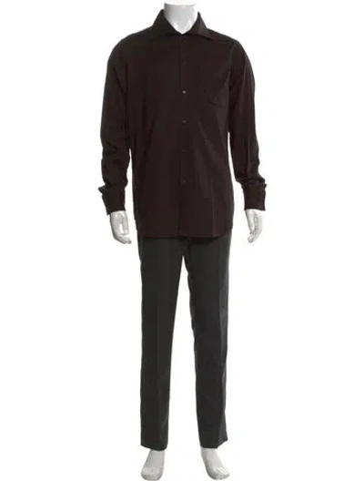 Pre-owned Bottega Veneta Long Sleeve Dress Shirt In Black