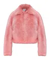 Bottega Veneta Toscana Shearling Cropped Blouson In Pink