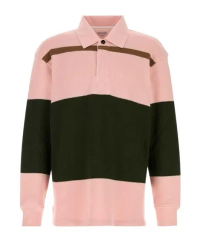 Bottega Veneta Embroidered Piquet Polo Shirt In Purple