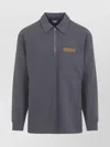Bottega Veneta Mens Dark Grey Melange Melange Long-sleeve Cotton Polo Top Xl In Gray