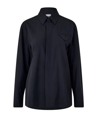 Bottega Veneta Long Sleeve Shirt In Blue