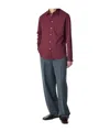 Bottega Veneta Chemise En Coton Et Soie In Black Cherry