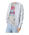 Bottega Veneta Graphic Rabbit-print Crushed Cotton Jersey T-shirt In Gray