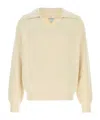 Bottega Veneta Maglione In Misto Cotone Crema Uomo In Chalk Color