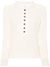 BOTTEGA VENETA LONG SLEEVE V-NECK TOP