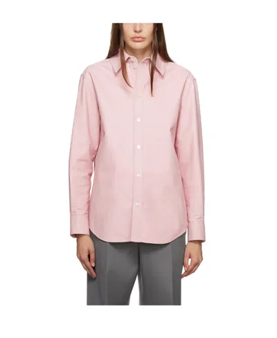 Bottega Veneta Long-sleeved Button Shirt In Pink