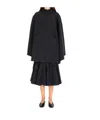 Bottega Veneta Long-sleeved Cape In Black