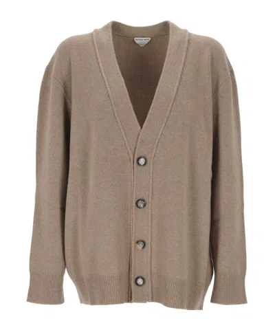 Bottega Veneta Long-sleeved Cardigan In Brown