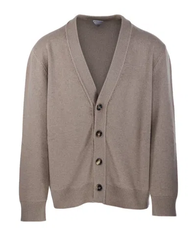 Bottega Veneta Long-sleeved Cardigan In Gray