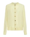 Bottega Veneta Long-sleeved Knitted Cardigan In Nude
