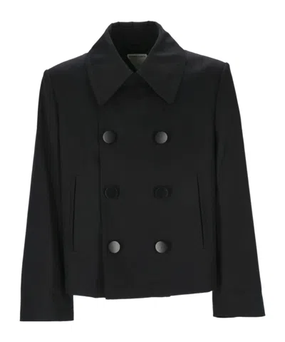 Bottega Veneta Long-sleeved Casual Jacket In Blue