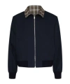 Bottega Veneta Reversible Compact Cotton Twill Jacket In Blue