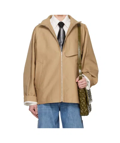 Bottega Veneta Long-sleeved Casual Jacket In Nude