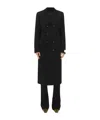 Bottega Veneta Matte Jersey Double Breasted Duster In Black