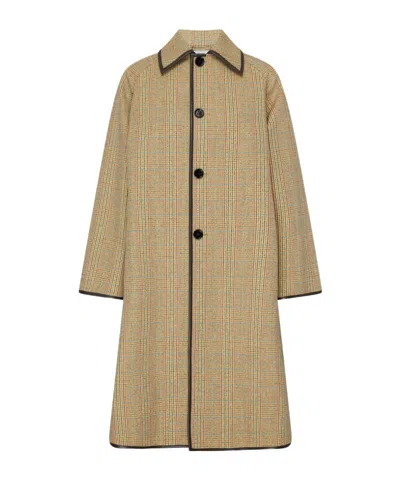 Bottega Veneta Long Ample-fit Coat In Printed