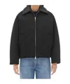 Bottega Veneta Intrecciato Leather-trimmed Shell Down Jacket In Black