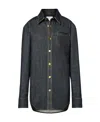 Bottega Veneta Long-sleeved Denim Shirt In Blue