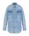 Bottega Veneta Denim Overshirt In Blue