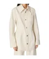 Bottega Veneta Traverl Light Wool Shirt With Maxi Pointed Collar In White