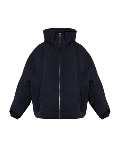 Bottega Veneta Long-sleeved Down Jacket In Black
