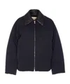 Bottega Veneta Long-sleeved Down Jacket In Blue