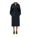 Bottega Veneta Trench En Coton In Navy Blue/black
