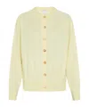 Bottega Veneta Long-sleeved Knitted Cardigan In Yellow