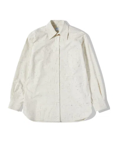 Bottega Veneta Long-sleeved Lapel Shirt In White