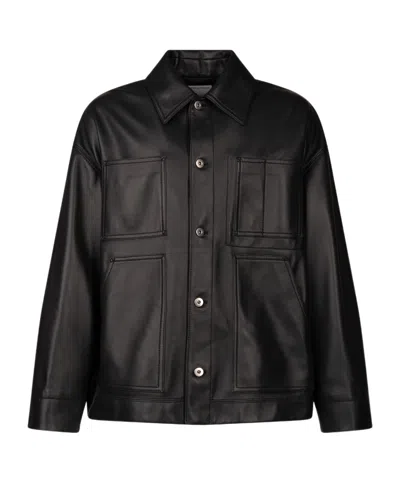 BOTTEGA VENETA BOTTEGA VENETA POCKET DETAILED LEATHER JACKET