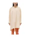 Bottega Veneta Long-sleeved Pleated Dress In White