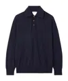 Bottega Veneta Long-sleeved Polo Shirt In Black