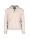 Bottega Veneta Long-sleeved Polo Shirt In Nude