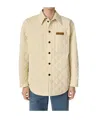 Bottega Veneta Quilted Tech Cotton Jacket With Chest Pockets In Neutral