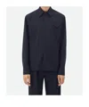 Bottega Veneta Thin Wool Shirt In Black