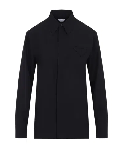 Bottega Veneta Long-sleeved Shirt In Black