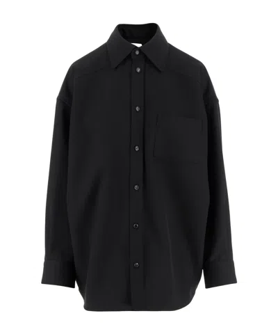 Bottega Veneta Long-sleeved Shirt In Black