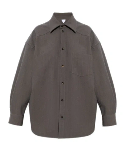 Bottega Veneta Long-sleeved Shirt In Black