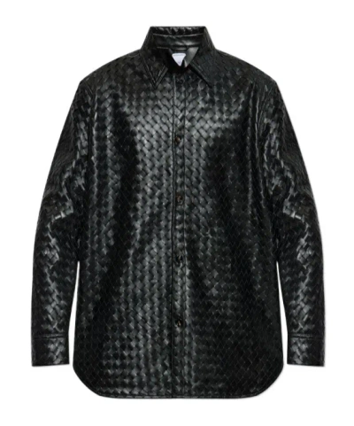 Bottega Veneta Long-sleeved Shirt In Black