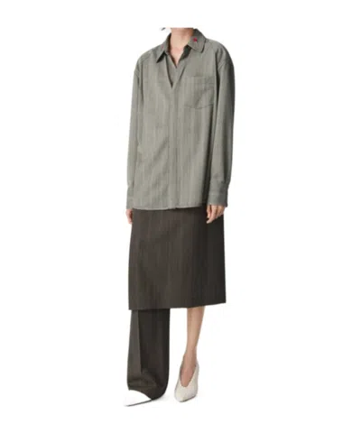 Bottega Veneta Long-sleeved Shirt In Gray