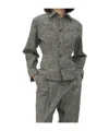 Bottega Veneta Gray Melange Viscose & Silk Shirt In Gray