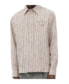 Bottega Veneta Flecked Stripe Button-up Shirt In White