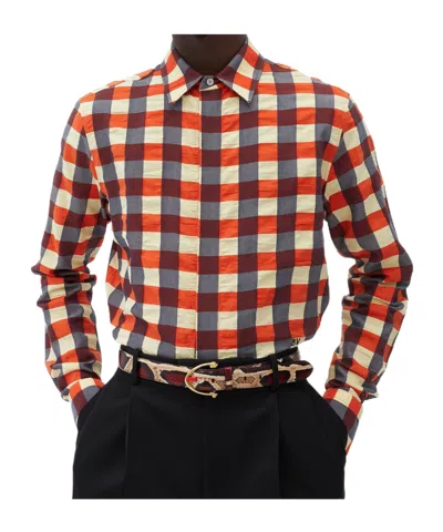Bottega Veneta Long-sleeved Shirt In Red