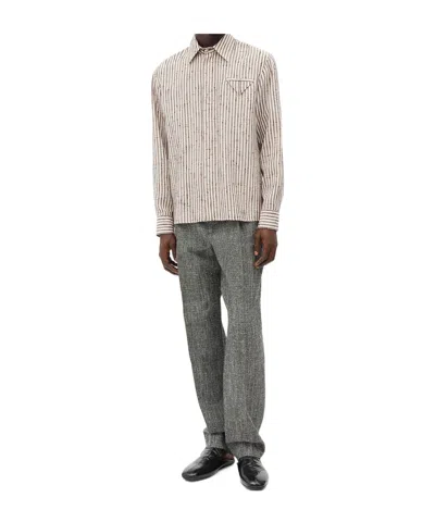 BOTTEGA VENETA BOTTEGA VENETA LONG SLEEVED STRIPED SHIRT