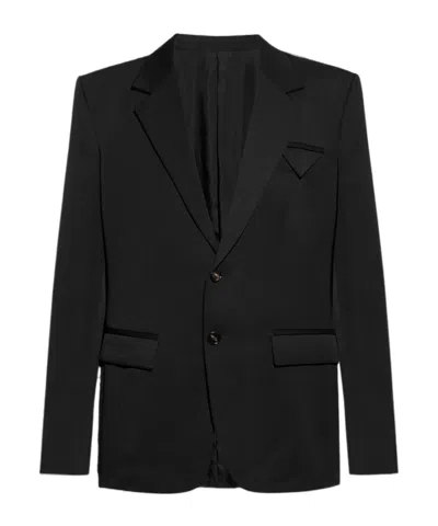 Bottega Veneta Long-sleeved Suit Coat In Black