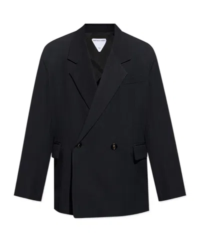 Bottega Veneta Long-sleeved Suit Coat In Black
