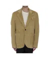 Bottega Veneta Long-sleeved Suit Coat In Green