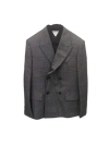 Bottega Veneta Long-sleeved Suit Jacket In Green
