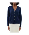 Bottega Veneta Cashmere Cardigan With Knot Buttons In Black