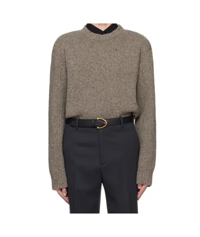 Bottega Veneta Long-sleeved Sweater In Black