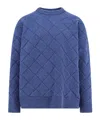 Bottega Veneta Long-sleeved Sweater In Blue
